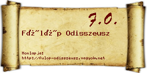 Fülöp Odisszeusz névjegykártya